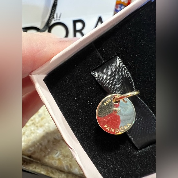 PANDORA Authentic 14K Gold Peace Love & Luck Dangle Charm 752329C00 NIB - Picture 4 of 8